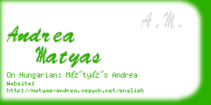 andrea matyas business card